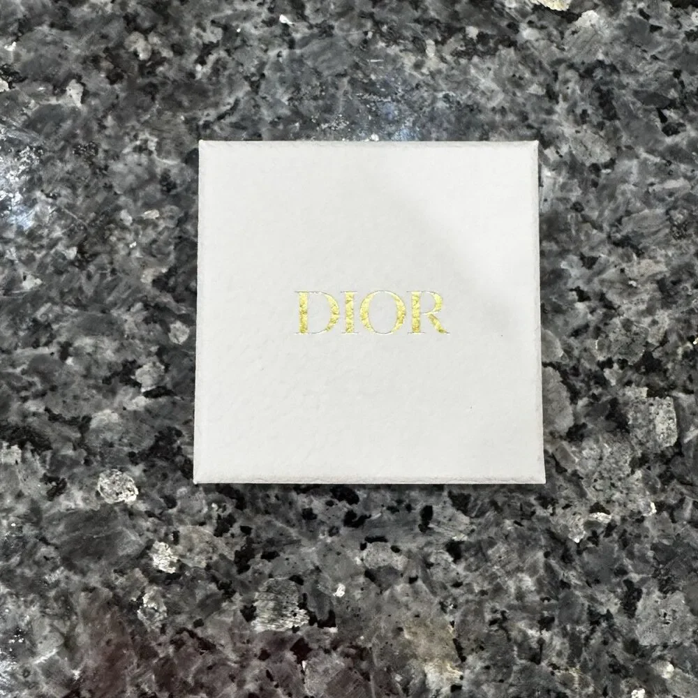 Dior Small White Jewelry Gift Empty Box + Silver Dior Star 